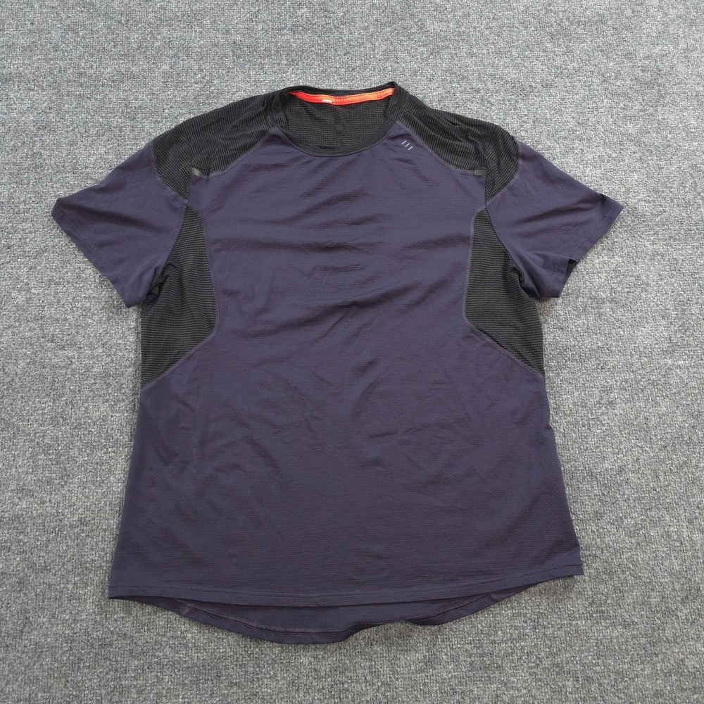 Lululemon Shirt Mens Large Purple Mesh Back‎ Performance Running Gym Athletic